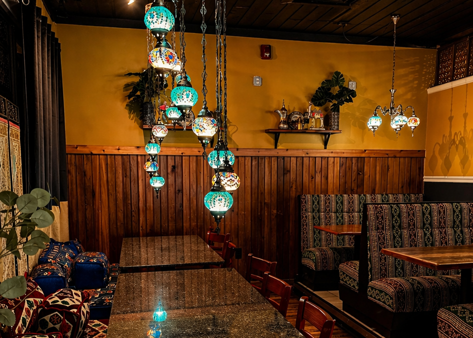 Interior of Marrakesh restaurant entry
